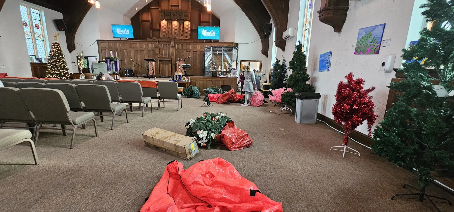 Festival room being prepared in 2025